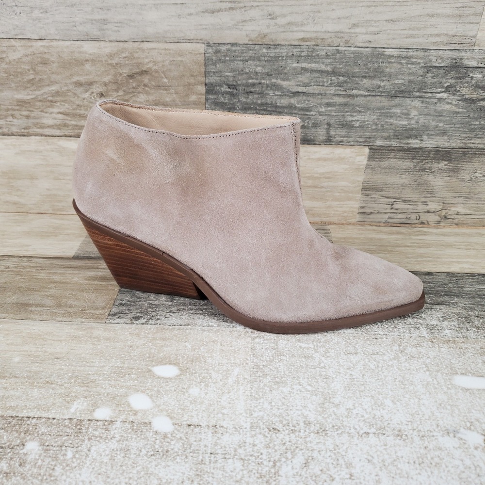 Seychelles Sedona Womens Bootie Sz 7.5 Brown Pointed Toe Ankle Boots Cuban Heels